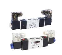 4V120-06 4V220-08 4V320-10 4V420-15 Solenoid Valve Double Headed Double Control 5 Way 2 Position 1Pcs(4V320-10,AC110V)