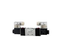 4V120-06 4V220-08 4V330-10 4V420-15 5 Way 2 Position Air Pneumatic Solenoid Valve 12V DC24V 110V 220 valve pneumatic(4V120-06 DC24V,With 6mm fittings)