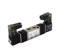 4V120-06 5 Way 2 Postion Solenoid Valves DC12V DC24V AC110V AC220V Pneumatic Air Solenoid Valve(PSL 4mm Fittings,4V120-06 AC110V)