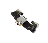4V130C-06 4V230E-08 4V330P-10 4V430C-15 Pneumatic 5 Way Center Close Air Solenoid Valve Block Manifold PlateAC220V DC24V(4v130c-06 Dc24v,12mm)