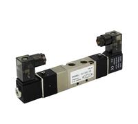 4V130C-06 Air Solenoid Valves 4V130E-06 4V130P-06 3 Position 5 Port 1/8" Pneumatic Control Valve DC12V DC24V AC110V AC220V(4V130C-06 DC12V)