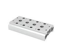 4V200M Manifold for 4V200 Series Solenoid Valves 4V210-08 4V220-08 4V230-08 Valve Plate Base Manifold Air Exhaust Manifold(4V200M 12F)