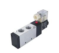 4V210-06/18 4V220-08/10 4V230C/E/P-08/10 Pneumatic Electric Solenoid Valve 5 Way 2 Position Control Air Gas Magnetic Valve(4V220-06,DC12V)