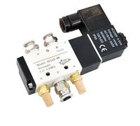 4V210-08 12V 24V 220V 110V Type Pneumatic Electric Solenoid Valve Directional Control Air Magnetic Valve(4V210-08 AC24V,Without Fittings)