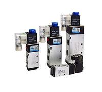 4V210-08 4v110-06 Pneumatic 5 Way Air Valve 5/2 Electromagnetic DC12V DC24V Solenoid Valves Controller AC110V AC220V 4V310-10(4v410-15,5V)