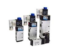 4V210-08 4v110-06 Pneumatic 5 Way Air Valve 5/2 Electromagnetic DC12V DC24V Solenoid Valves Controller AC110V AC220V 4V310-10(4V310-10,DC12V)
