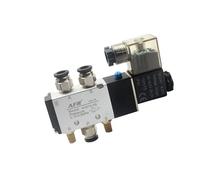 4v210-08 air Valve Single Coil 2 Position 5 Way Pneumatic Valve Air Solenoid Valve 12V 24V 110V 220V Electric Valve Magnet Valve(with 12mm Fitting,AC220V)