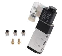 4V210-08 Pneumatic Electric Solenoid Valve 5 Way 2 Position 1Pcs(4V210-08 w PC8-02,DC24V)