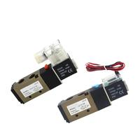 4V210-08Air Solenoid Valve 5 Way Port 2 Position Gas Pneumatic Electric Magnetic Valve 12V 24V 220V Port 1/4" Solenoid Valve(Royal Blue)