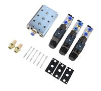 4V21008 Pneumatic Solenoid Valve 24V Aluminum Alloy Body Quick Fitting Muffler Set 2 Position 5 Way For Air Flow Management Control Long Service Life