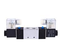 4V220 08 Solenoid Air Valve High Performance 2 Position 5 Way Pneumatic Valve for Industrial Automation Alloy Construction DC12V DC24V AC220V Options (DC24V)