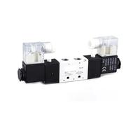 4V230-08C 5 Way 3 Position 1/4" Pneumatic Solenoid Valve DC12V DC24V AC110V AC220V w Fittings Connector 4 6 8 10 12mm(4v230-08c)