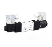 4V230C-08 5 Way 3 Position 1/4" Pneumatic Solenoid Valve DC12V DC24V AC110V AC220V W Fittings Connector 4 6 8 10 12mm(4V230C-08 w PC12,DC 24V)