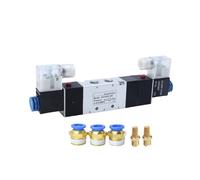 4V330C-10 4V330E-10 4V330P-10 Double Headed Control 5 Way 3 Position Power Down Hold Pneumatic Directional Solenoid Valve(4V330E-10 8mm,AC110V)