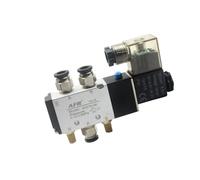 4V410-15 2 Position 5 Way 24V 110V 220V 2ic Valve 12V Air Solenoid Electric Magnet(with 12mm Fitting,DC12V)