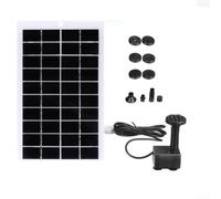 4W 5V Solar Water Fountain Kit with 9 Nozzles, 120L/H Flow Rate & 50cm Lift, USB Output for Backup Power, ABS + Polycrystalline Silicon -