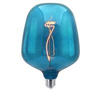 4w Globe LED Filament Light Bulb E27 Metallic Blue Glass Decorative for Bar, Cafe, Home, Restaurant, Pendant Light, Wall Lamp BLUEINVASE