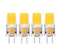 4W GY6.35 LED Lamp AC/DC 12V T4 JC Warm White No Flicker 2 Pin Mini Spotlight LED Bulbs G6.35 Bi-Pin Base Dimmable 4PC ColdWhite