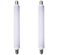 4W S15s LED Light Bulbs 221mm Warm White 3000K 40W S15s Fitting Lamp Replacement T25 Tubular Light Bulb LED S15 Strip Tube Light Bulb 221mm for Bathroom Shaving Light(Non-dimmable, 2-Pack)