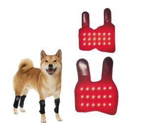 4W Wearable Calf Heating Pad, Pet Red Light Physical Therapy Pad, 18+18pcs LED Light Beads, 660nm & 850nm Infrared Heating Wrap, 30-minute Timer, 5V Power Supply for Pain Relief, Wound Care In Dogs, C