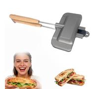 4w1h Sandwich Maker, Pie Irons For Camping Cast Iron, Grill Cheese Sandwich Maker Campfire, Double-Sided Sandwich Baking Pan, Non Stick Stove Top SandwichMaker, For Breakfast Pancakes,And Toast