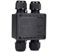 4way 2in2out For outdoor waterproof junction box with IP68 waterproof and dustproof rating, compatible with multiple cable diameters and designed for harsh environments (5-9mm)