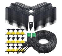 4Way Drip Irrigation Kit3/5mm Drip Arrow & 2Way Transmitter DIY Watering System for Pot Garden & Bonsai Includes 10/20 Sets of Irrigation Accessories (K50PCS)