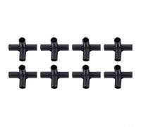 4Way PVC Pipe Fittings 8 Pieces Designed for Constructing Plant Supports and Greenhouse Frames Using Strong ABS Material (12mm)