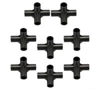 4Way PVC Pipe Fittings 8 Pieces Designed for Constructing Plant Supports and Greenhouse Frames Using Strong ABS Material (16mm)