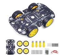 4WD Smart Robot Car Chassis Kit for Arduino Raspberry Pi DIY Programmable TT Motor, Robotics Educational Kit for Teens Adults Hobbyists Robot Chassis