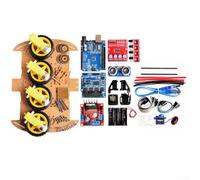 4WD Smart Robot Car Chassis Kit for Arduino with Obstacle Avoidance & Line Tracking, Educational DIY Platform with Motors and Sensors