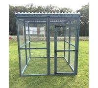 4wire Blue Animal Outdoor Run 6FT Dog Cat Rabbit (Clear Waterproof Roof)