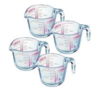 4x 0.25L Mini Pyrex Glass Measuring Jug Kitchen Prep Measurement Jug