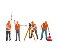 ＡＷＨＡＯ 4x 1:64 Traffic Engineering Surveying Figures Scale Models DIY Projects Hobby Tabletop Display Painted Mini People Figurines