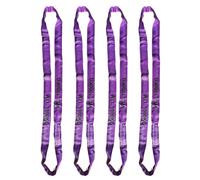 4x 1 Tonne Lifting Round Sling Polyester Endless Lifting Strap 1 Ton 2.5M EWL (5M Circ)
