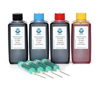 4x 100 ml PureInk Refill Ink, Printer Ink compatible for Canon PG-545 black PG-545XL black CL-546 color CL-546XL color Printer Cartridges, Canon Pixma IP 2850, MG 2450, 2455, 2550 (non OEM)