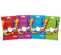 4x 109g Assorted Fruit-Flavoured Chewy Sweets Sharing Pouches | Fruit, Wild Berry Fruit, Tropical Fruit, Crazy Sour Flavoured Treat Bag - Bundled by GetInStyle Shop