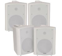 4x 120W White Wall Mounted Stereo Speakers 6.5" 8Ohm Premium Home Audio Music