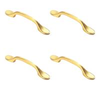 4x 128mm Shaker Style Cabinet Pull Handle 76mm Fixing Centres Satin Brass