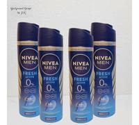 4x 150ml Nivea Men Fresh Active 48h Deodorant Spray Aluminium-Free