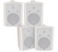 4x 180W White Wall Mounted Stereo Speakers 8" 8Ohm LOUD Premium Audio & Music