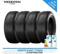 4x 185 65 15 VREDESTEIN GREAT C/B RATINGS BRAND NEW ALL SEASON TYRES XL M+S 92H