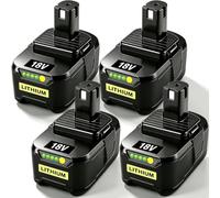 4X 18V 8.0Ah P108 Li-Ion BatteryReplacement for Ryobi 18V Battery One+ | P102 P103 P104 P105 P106 P107 RB18L50 RB18L25 RB18L40 RB18L15 RB18L13 Compatible for Ryobi Battery