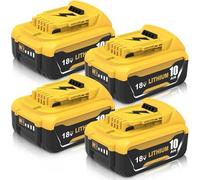 4X 18V Replacement for Dewalt Battery 18V 10.0Ah DCB182 DCB184 DCB200 DCB101 DCB107 DCB112 DCB105 DCB115 DCB203 with LED Indicator for Cordless Power Tools