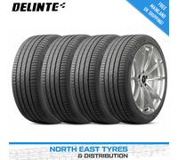 4X 195 55 15 DELINTE DS2 GREAT C/C RATED BRAND NEW HIGH QUALITY TYRES M+S - 82V