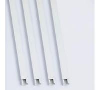 4X 1M White Self Adhesive Cable & Wire Tidy PVC Plastic Electrical Mini Trunking - Cord Cover On-Wall Cable Management Channel with Adhesive Tap by MKGT® (38x25mm)