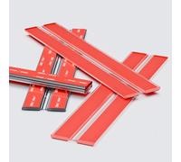 4X 200 mm Clear Acrylic Flexible Hinges, Self-Adhesive, No Glue Required | 200 mm, clear: Slim one-piece self-adhesive hinges; no metal pin to rust or jam; lids, covers, cases