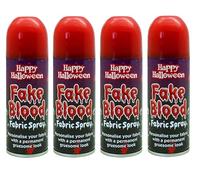 4x 200ml Fake Blood Spray , Realistic Splatter Effect for Halloween, Fancy Dress, Zombie, Vampire, Horror Makeup, Costume Parties, Cosplay and Theatrical Use