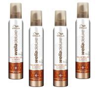 4x 200ml Wella Deluxe Dream Waves & Curls Mousse Strong Hold up to 24h