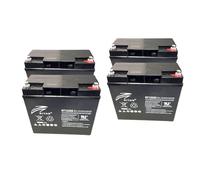4x 22Ah 12V Sealed Lead Acid Batteries for Green Power/Veleco 48V Mobility Scooters